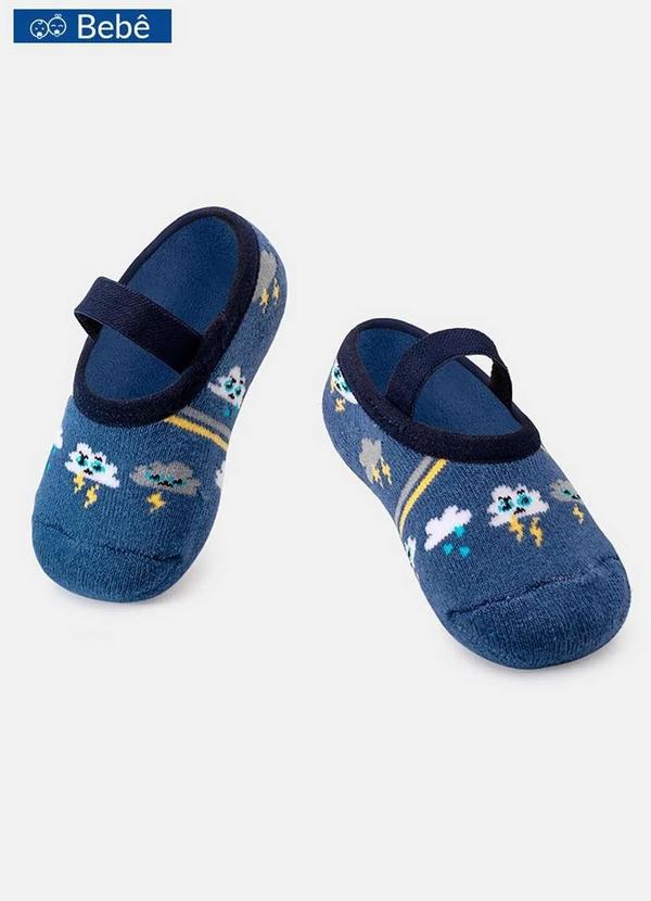 Puket - Sapatilha Bebê Antiderrapante Puket 7039 3353-341-Azul-Jeans