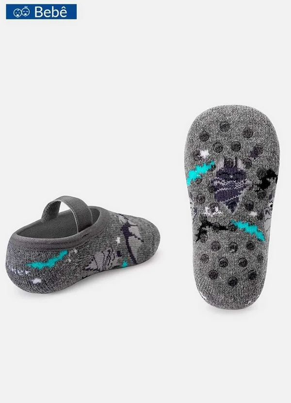 Puket - Sapatilha Bebê Antiderrapante Puket 7039 3357-200-Mescla-Escuro 2