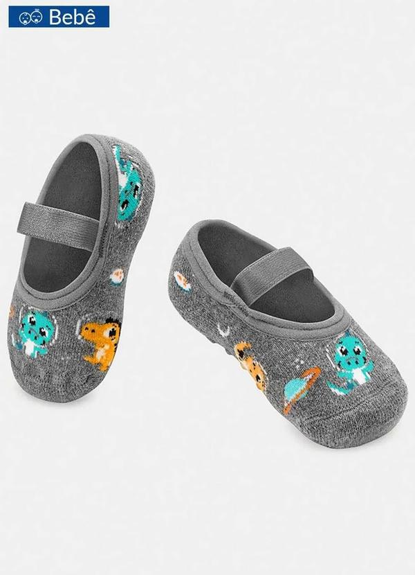 Puket - Sapatilha Bebê Antiderrapante Puket 7039 3489-200-Mescla-Escuro