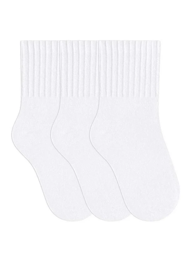 Selene - Kit com 3 Meias Selene 2370-001 997-Branco 2