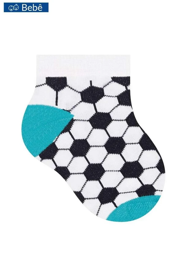 Selene - Kit 3 pares de Meias Bebê Cano Curto Selene 1360-002 999-Branco-Branco-Cinza 2