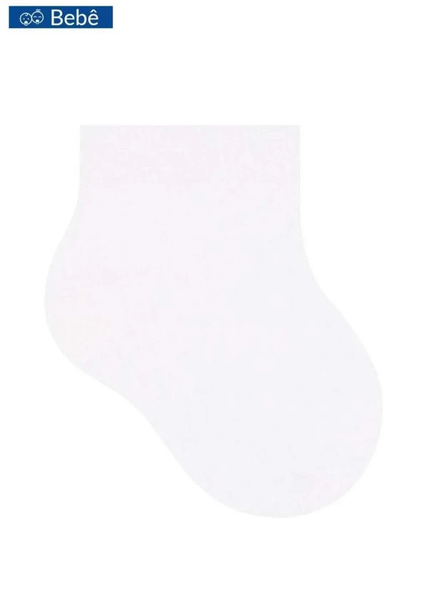 Selene - Kit 3 pares de Meias Bebê Cano Curto Selene 1360-002 999-Branco-Branco-Cinza 3
