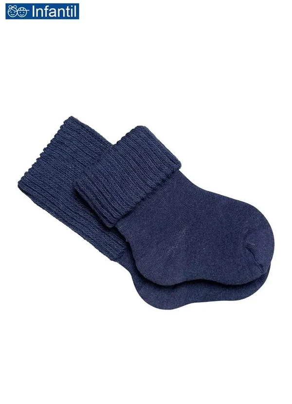 Lupo - Meia Bebê Cano Médio Lupo 2057-003 2891-Mescla-Jeans