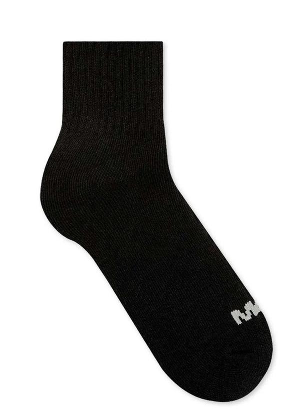Mash - Meia Esportiva Cano Médio Mash 213.02 Pt00-Preto