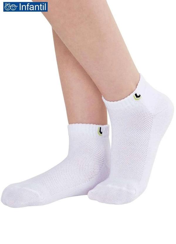 Lupo - Meia Infantil Cano Curto Lupo 2725-001 1120-Branca