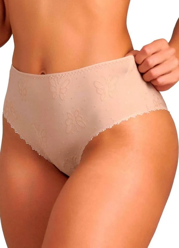 Duloren - Calcinha Alta Duloren 129547 41-Beige-Fonce