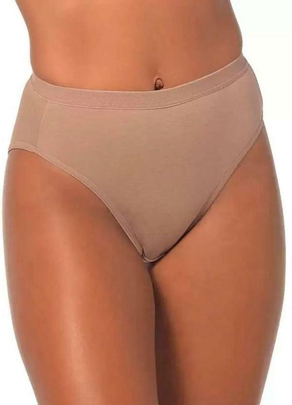Demillus - Calcinha Alta Lithos Demillus 26014/56014 55-Bege-Rosado