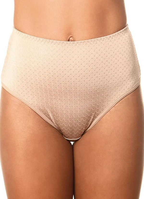 Demillus - Calcinha Alta Nova Bibelô Demillus 57487 55-Bege-Rosado