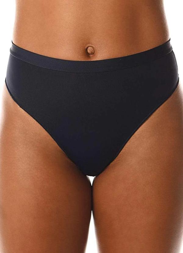 Demillus - Calcinha Alta Pele de Seda Demillus 26826 15-Marinho