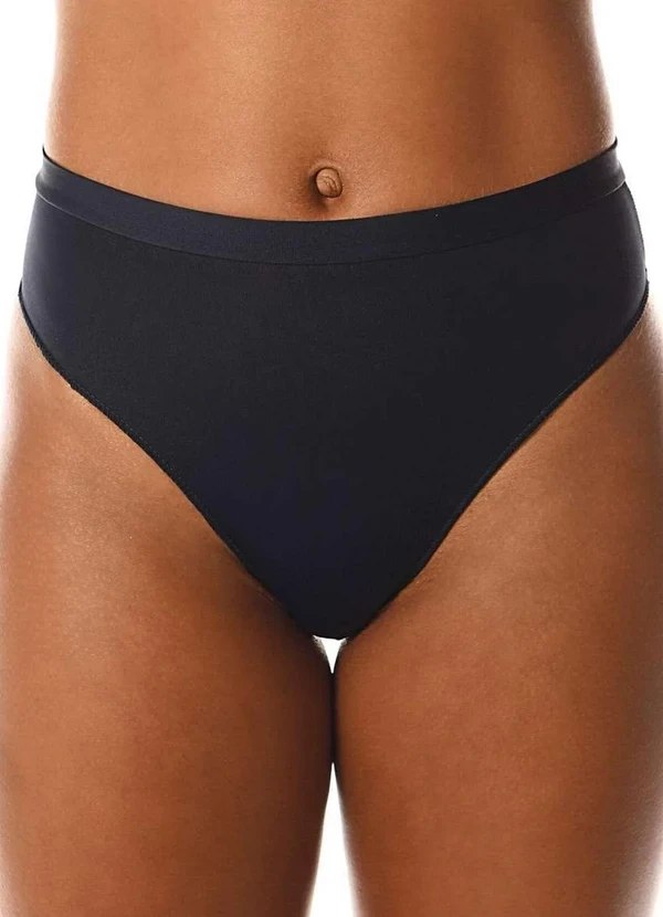 Demillus - Calcinha Alta Pele de Seda Demillus 26826 15-Marinho