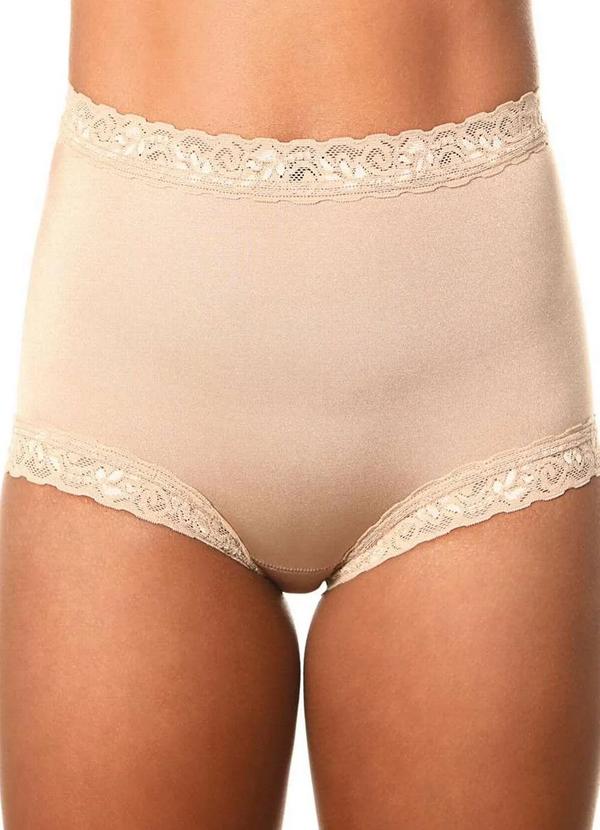 Demillus - Calcinha Alta Safira Demillus 57330 55-Bege-Rosado-