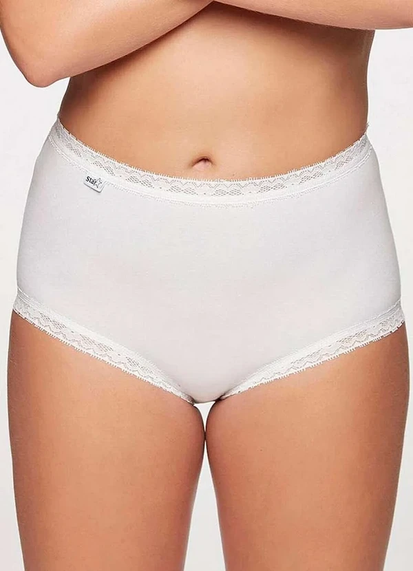 Triumph - Calcinha Alta Star Max Triumph 24649 220-Branco