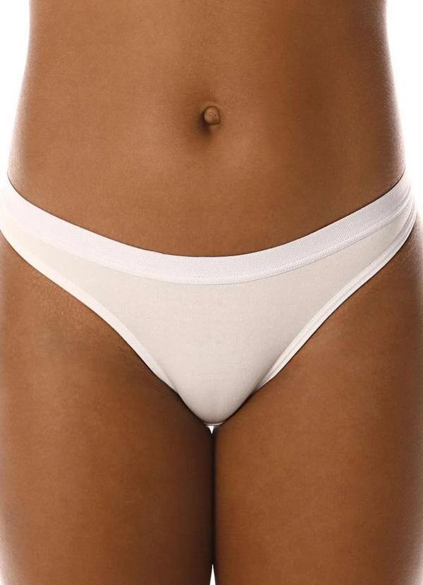 Demillus - Calcinha Biquíni Cotton Demillus 53053 20-Branco
