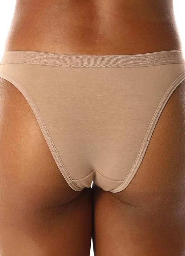 Demillus - Calcinha Biquíni Cotton Demillus 53053 55-Bege-Rosado 2