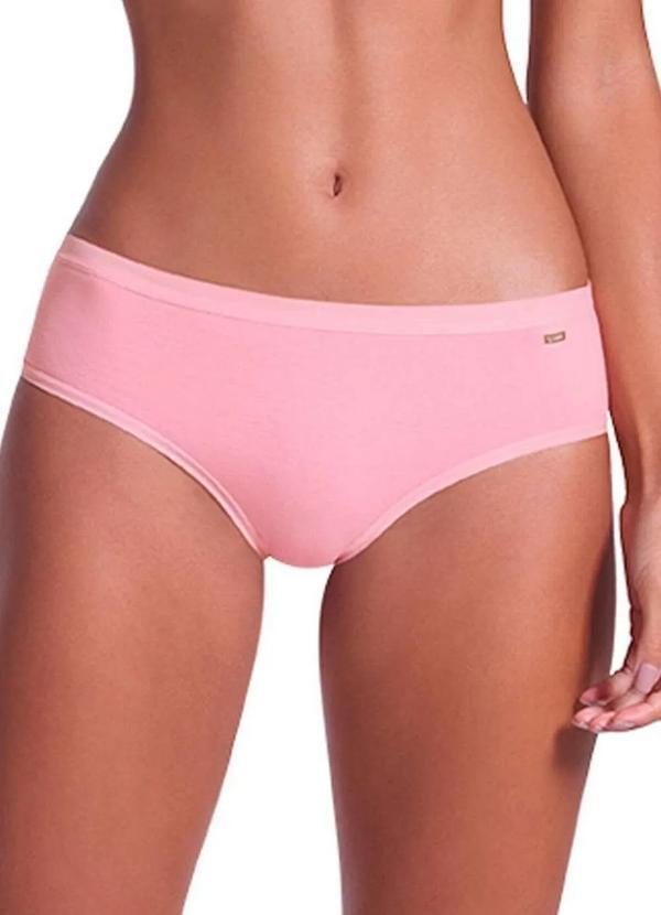 Lupo - Calcinha Biquíni Loba 40352-001 Plus Size 5630-Rosa-Camafeu