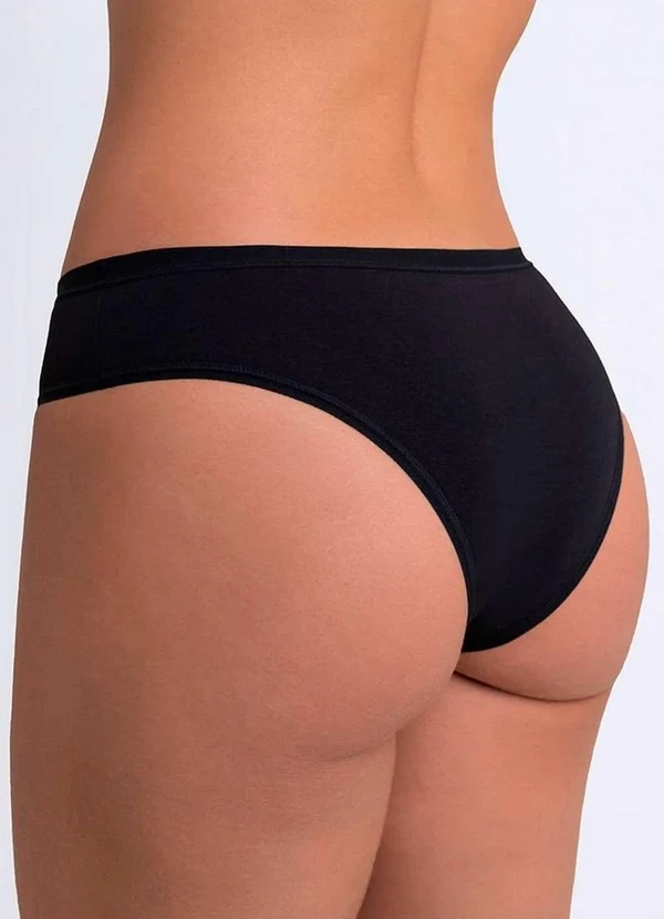 Lupo - Calcinha Biquíni Loba 40353-001 Plus Size 9990-Preto 2