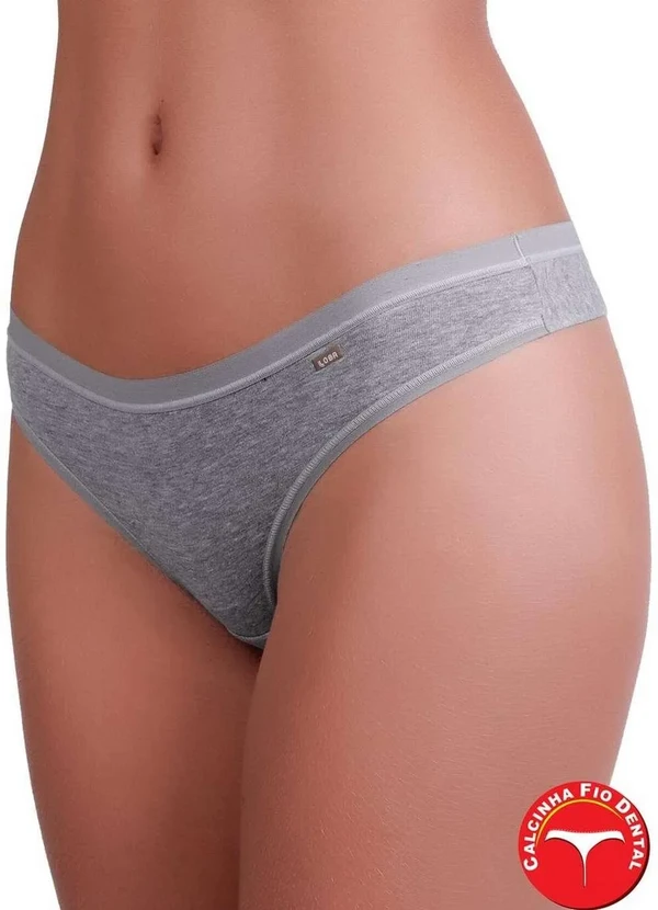 Lupo - Calcinha Fio Dental Loba 40355-001 8000-Cinza-Mescla 2