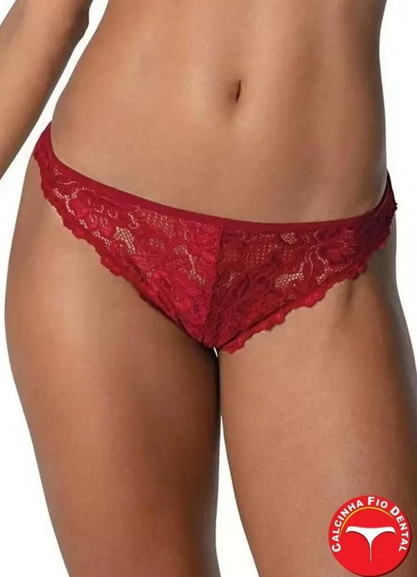 Demillus - Calcinha Fio Dental Lover Demillus 51839 06-Carmim 2