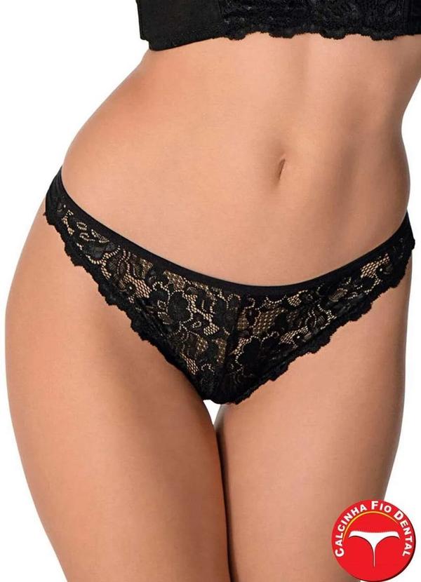 Demillus - Calcinha Fio Dental Lover Demillus 51839 27-Preto