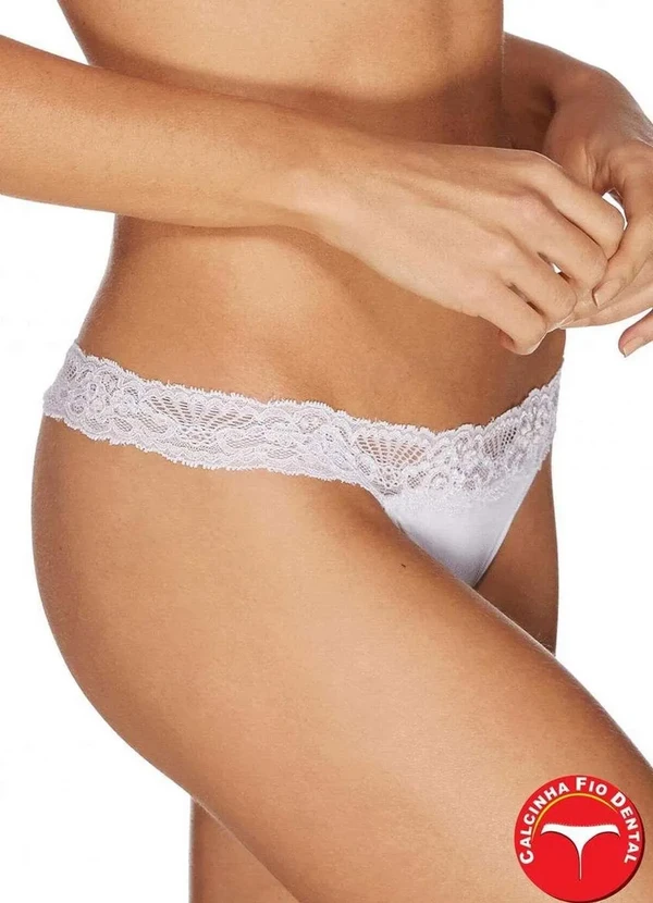 Valisere - Calcinha Fio Dental Valisere 70206 09-Branco 3