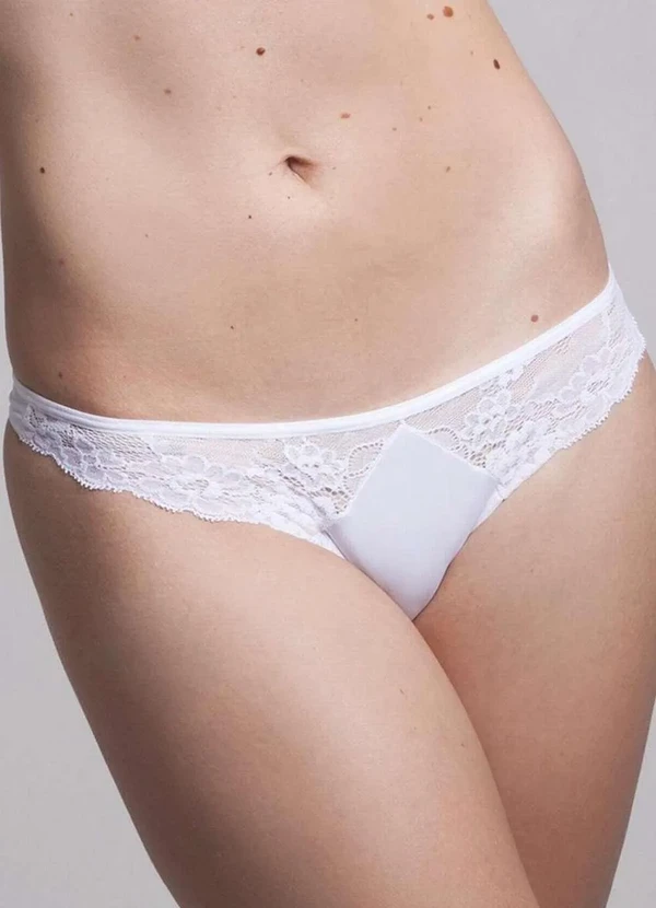 Darling - Calcinha Tanga Darling 314.54 Bra-Branco-Liso