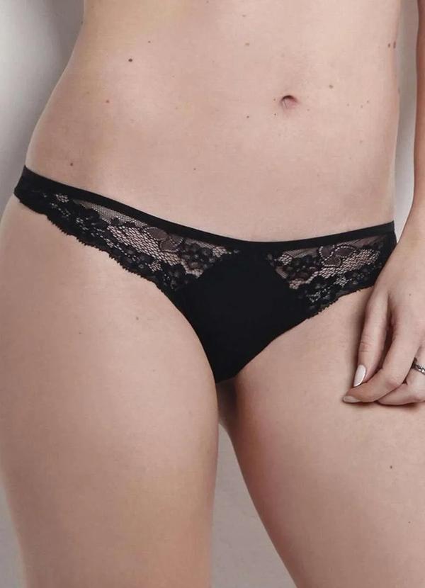 Darling - Calcinha Tanga Darling 314.54 Pre-Preto-Liso