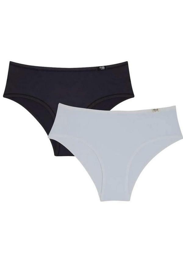 Sloggi - Kit/2 Calcinha Classic Midi 24547 301-Preto/Branco