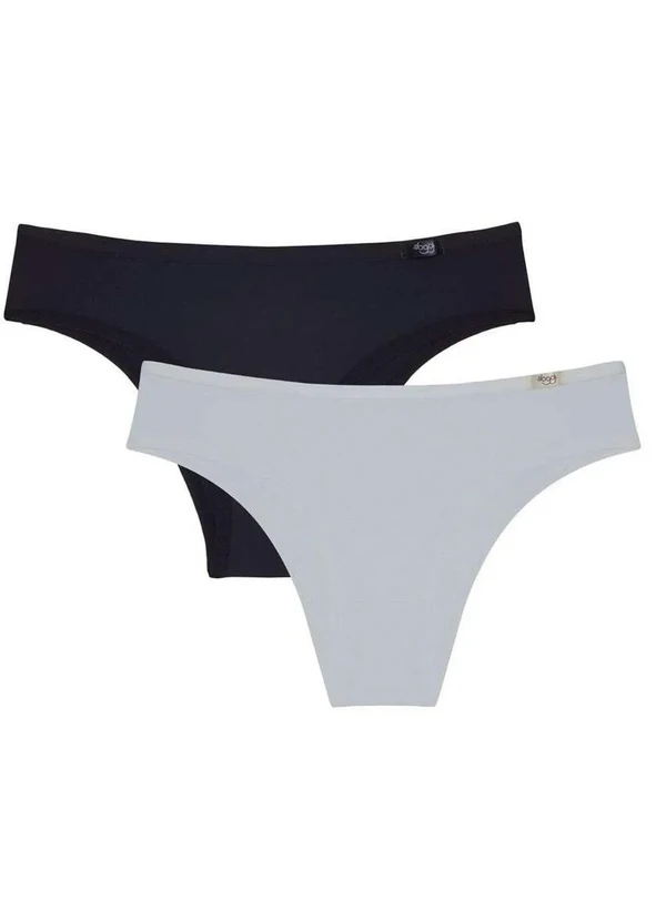 Sloggi - Kit/2 Calcinha Classic Mini 24549 301-Preto/Branco