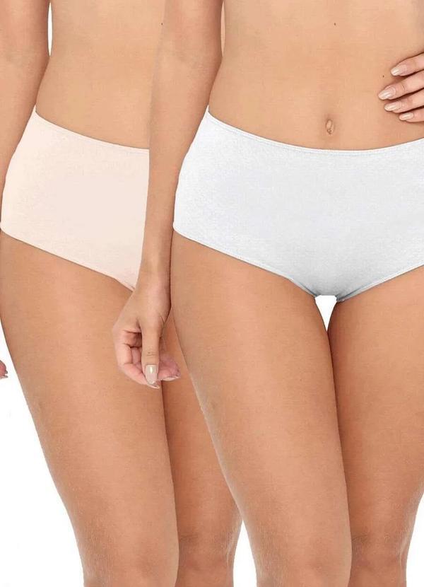 Love Secret - Kit/2 Calcinha Love Secret 819.304 531-Branco/Nude
