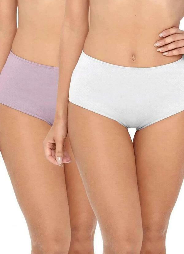 Love Secret - Kit/2 Calcinha Love Secret 819.304 541-Branco/Rosa-Retro