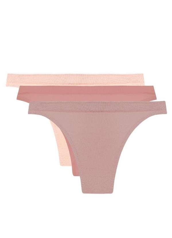 Trifil - Kit/3 Calcinha Trifil 4403 032-Poesia/Aurora/Macadamia