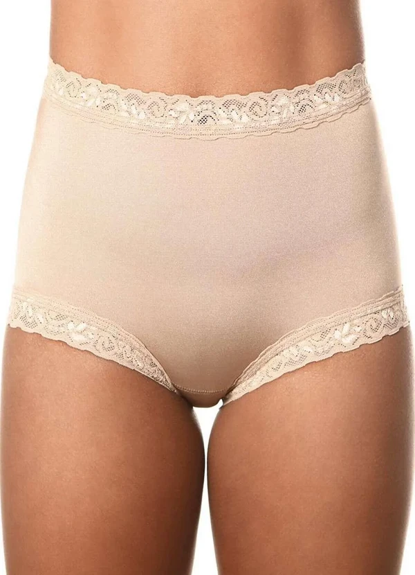 Demillus - Kit com 2 Calcinhas Alta Safira Demillus 57330 Bege 2