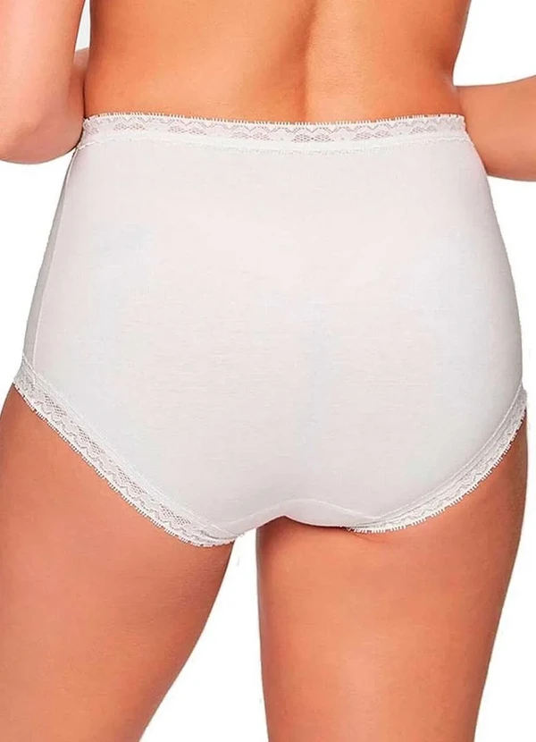 Triumph - Kit com 2 Calcinhas Alta Star Max Triumph 24649 Branco 4