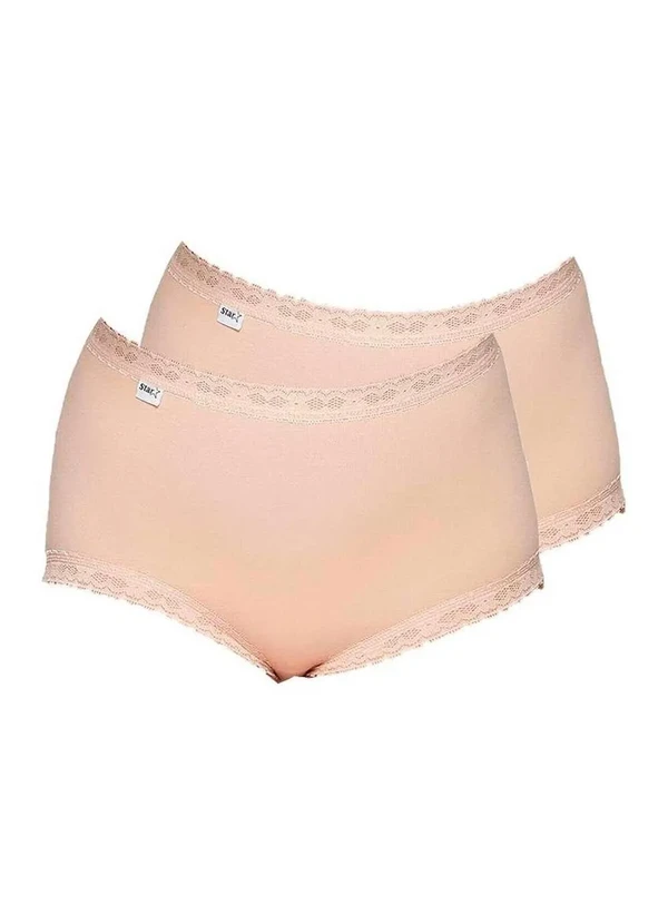 Triumph - Kit com 2 Calcinhas Alta Star Max Triumph 24649 Tender-Beige