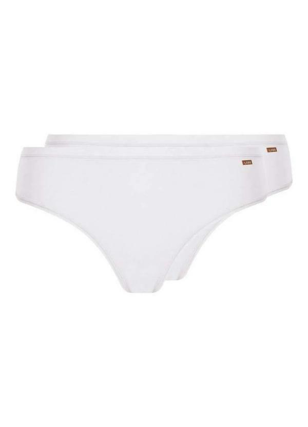 Lupo - Kit com 2 Calcinhas Biquíni Loba 40353-001 Plus Size Branco