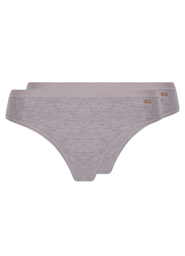 Lupo - Kit com 2 Calcinhas Biquíni Loba 40353-001 Plus Size Cinza-Mescla