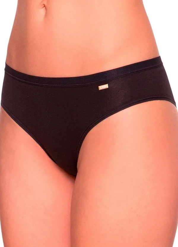 Lupo - Kit com 2 Calcinhas Biquíni Loba 40353-001 Plus Size Preto 2