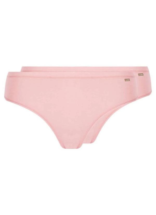 Lupo - Kit com 2 Calcinhas Biquíni Loba 40353-001 Plus Size Rosa-Camafeu
