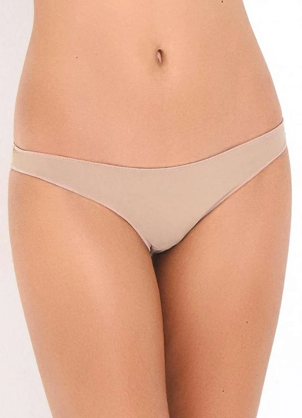 Bonjour - Kit com 2 Calcinhas Bonjour Kt3484 Cbr-Camurã§A/Branco