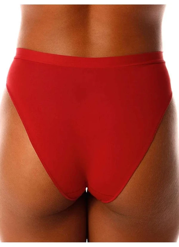 Demillus - Kit com 2 Calcinhas Demillus 26826 Colorido Carmim-Preto 3