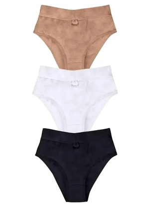 Kit com 3 Calcinhas Alta Hering 777r - HERING