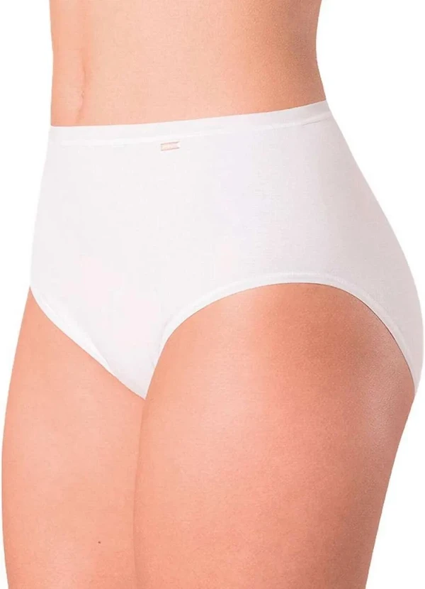 Lupo - Kit com 3 Calcinhas Alta Loba 40351-001 Plus Size Branco 2