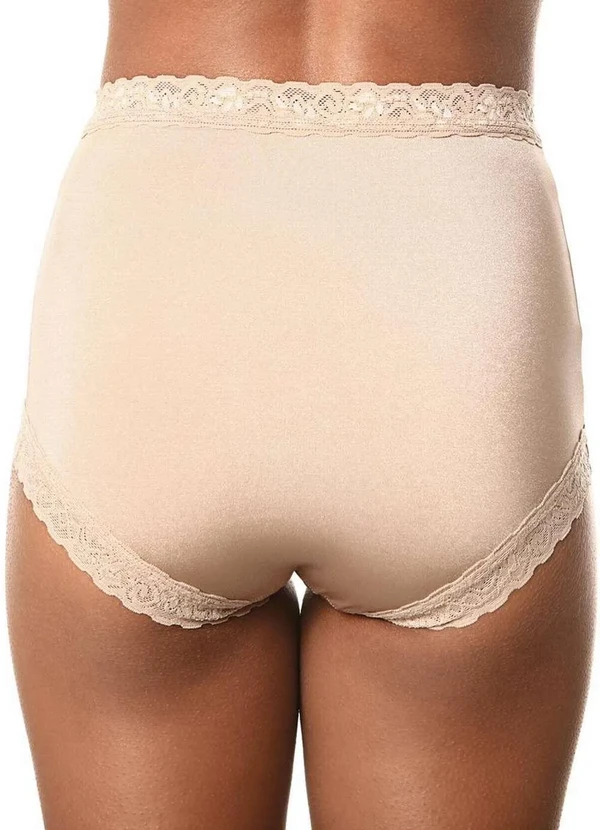 Demillus - Kit com 3 Calcinhas Alta Safira Demillus 57330 Bege 3