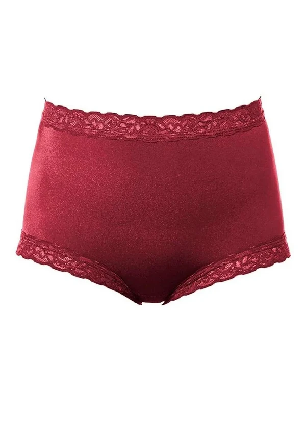 Demillus - Kit com 3 Calcinhas Alta Safira Demillus 57330 Carmim 2