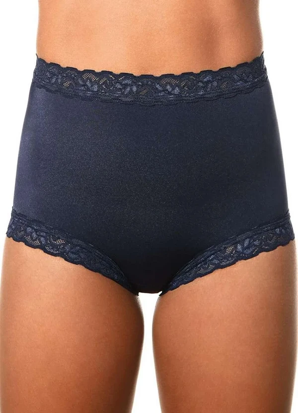 Demillus - Kit com 3 Calcinhas Alta Safira Demillus 57330 Marinho 2