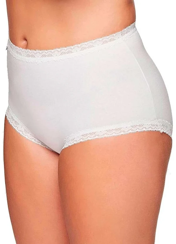 Triumph - Kit com 3 Calcinhas Alta Star Max Triumph 24649 Branco 3