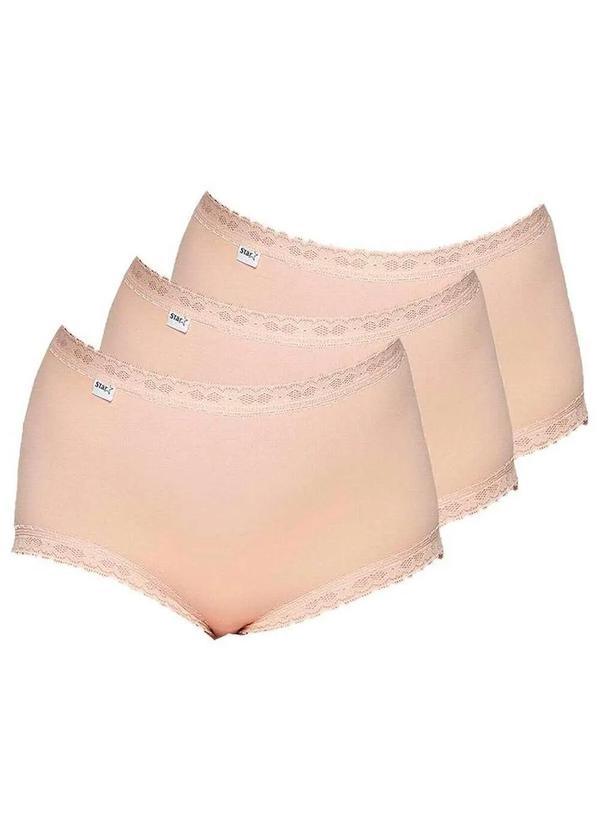 Triumph - Kit com 3 Calcinhas Alta Star Max Triumph 24649 Tender-Beige
