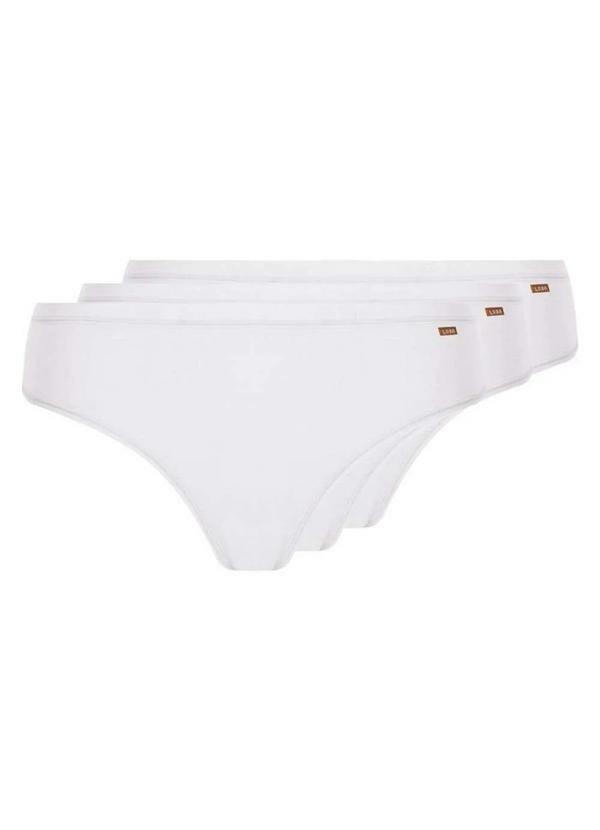 Lupo - Kit com 3 Calcinhas Biquíni Loba 40353-001 Branco