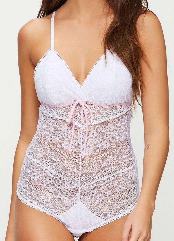 Sloggi - Body Feminino Renda N Sloggi 57002 220-Branco