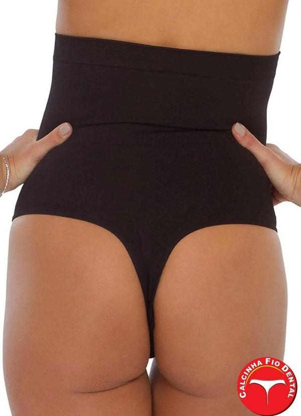 Plié - Calcinha Modeladora Fio Dental Plie 50075 35-Preto